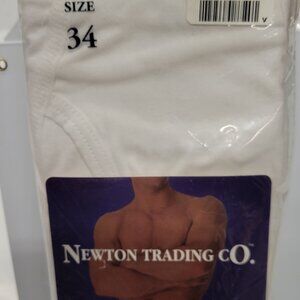 Vintage Newton Trading Co White Fly Front Briefs 3 Pair Sealed package size34